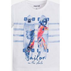 Mayoral - T-shirt dziecięcy 92-134 cm. Szare t-shirty chłopięce marki Mayoral, z nadrukiem, z bawełny. Za 64,90 zł.