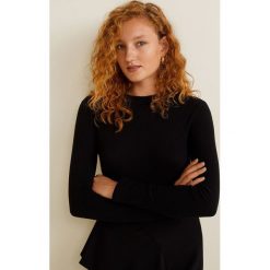 Mango - Bluzka Lilo. Żółte bluzki damskie Mango, s, bez wzorów, z elastanu, eleganckie, ze stójką, bez rękawów. Za 69,90 zł.