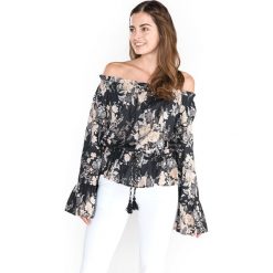 TWINSET Bluzka Czarny. Czarne koszule damskie Twinset, s, w kwiaty, z bawełny, bez kołnierzyka, bez rękawów. Za 683,95 zł.
