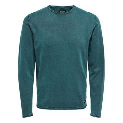 Only&Sons Męska Bluza Garson Wash Crew Neck Knit Noos Legion Blue (Rozmiar S). Niebieskie bluzy męskie marki Only&Sons, s, bez wzorów, z materiału, z kapturem, bez rękawów, z kapturem. W wyprzedaży za 106,00 zł.