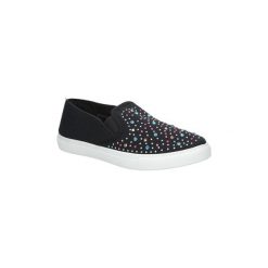 Trampki i tenisówki damskie: Tenisówki Mckey Czarne trampki slip on z krysztakami DTN189/17BK