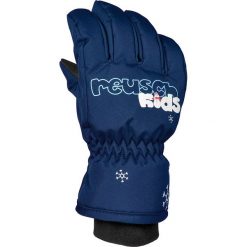 Rękawiczki narciarskie "Reusch Kids" w kolorze granatowym. Niebieskie szaliki i rękawiczki niemowlęce Reusch, bez wzorów, z polaru. W wyprzedaży za 47,95 zł.