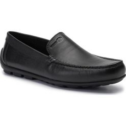 Mokasyny GEOX - U Fast A U9451A 00085 C9999 Black. Czarne mokasyny męskie Geox, na co dzień, bez wzorów, ze skóry ekologicznej, eleganckie, bez zapięcia. Za 389,00 zł.