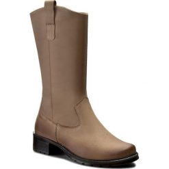 Buty zimowe damskie: Kozaki ŁUKBUT – 689 Beż