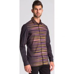 Koszula Versace Collection. Koszule męskie Versace Collection, m, w paski, z elastanu, z włoskim kołnierzykiem, bez rękawów. Za 464,70 zł.