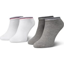 Zestaw 2 par niskich skarpet unisex WRANGLER - W0ZMUN989 Low Tennis Socks White. Szare skarpetki damskie Wrangler, bez wzorów, z elastanu. Za 39,00 zł.