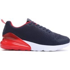 Granatowo-Czerwone Buty Sportowe Semblance. Czerwone halówki męskie Born2be, z materiału, na sznurówki. Za 109,99 zł.