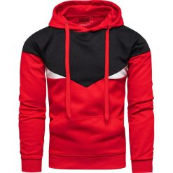 Bluza męska czerwona z kapturem Recea. Czerwone bluzy męskie Recea, xl, z nadrukiem, z bawełny, z kapturem, bez rękawów, z kapturem. Za 69,99 zł.