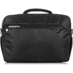 Czarna TORBA MĘSKA NA LAPTOPA EVERHILL. Czarne torby na laptopa Paolo Peruzzi, w paski. Za 99,00 zł.