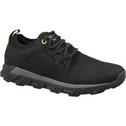 Caterpillar Electroplate Leather P723551. Czarne półbuty męskie Caterpillar, bez wzorów, z nubiku, bez zapięcia. W wyprzedaży za 349,99 zł.