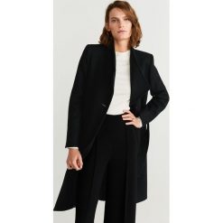 Mango - Płaszcz Luna5. Czarne kurtki damskie Mango, l, w paski, z poliesteru. W wyprzedaży za 249,90 zł.