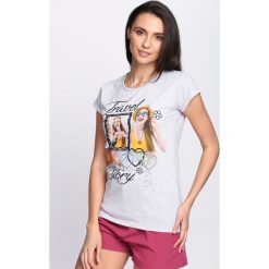 Bluzki damskie: Szary T-shirt Travel Story