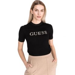 Guess Olivia Sweter Czarny. Czarne bluzy damskie Guess, s, z aplikacjami, z elastanu, bez rękawów, bez kaptura. Za 262,95 zł.