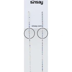 Wiszące kolczyki - Srebrny. Szare kolczyki damskie Sinsay, srebrne. Za 15,00 zł.
