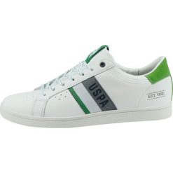 U.S. POLO ASSN. tenisówki męskie Icon 43 białe. Białe trampki męskie U.S. Polo Assn., bez wzorów, ze skóry, bez zapięcia. W wyprzedaży za 189,00 zł.