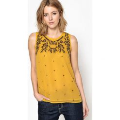 Bluzy damskie: Bluza haftowana, bez rękawów