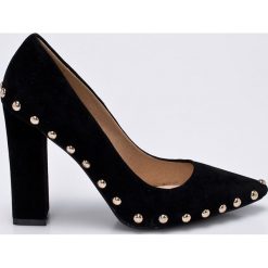 Missguided - Czółenka. Czarne buty ślubne damskie marki Missguided, z materiału, na obcasie. W wyprzedaży za 139,90 zł.