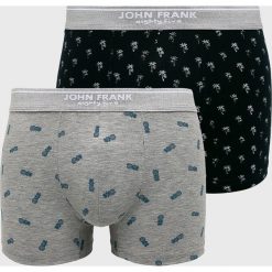 John Frank - Bokserki (2-pack). Szare bokserki męskie John Frank, bez wzorów, z elastanu. Za 129,90 zł.