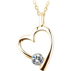 Naszyjniki damskie: Pozłacany naszyjnik z kryształkami Swarovski – dł. 40 cm