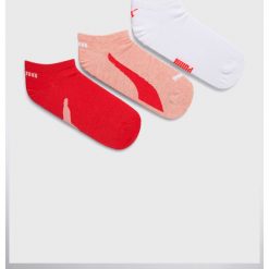 Puma - Skarpetki (3-pack). Białe skarpetki damskie Puma, bez wzorów, z elastanu. W wyprzedaży za 39,90 zł.