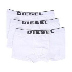 Diesel bokserki męskie 3 pack Damien S białe. Białe bokserki męskie Diesel, bez wzorów, z bawełny. Za 179,00 zł.