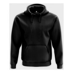 Męska bluza z kapturem (bez nadruku, gładka) - czarna. Czarne bluzy męskie MegaKoszulki, m, z nadrukiem, z kapturem, bez rękawów, z kapturem. Za 59,90 zł.