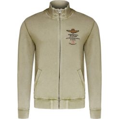 Bluza AERONAUTICA MILITARE. Zielone bluzy męskie Aeronautica Militare, moro, z dzianiny, militarne, ze stójką, bez rękawów, bez kaptura. W wyprzedaży za 490,00 zł.