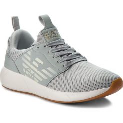 Sneakersy EA7 EMPORIO ARMANI - X8X023 XCC05 00460 Grey High Rise. Szare półbuty damskie EA7 Emporio Armani, ze skóry ekologicznej. Za 689,00 zł.