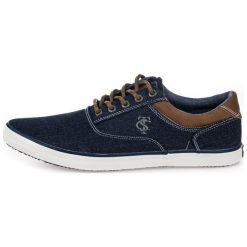 Tom Tailor Tenisówki Męskie 41 Ciemnoniebieskie. Czarne trampki męskie Tom Tailor, bez wzorów, z jeansu, bez zapięcia. Za 216,00 zł.