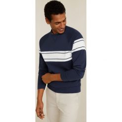 Mango Man - Bluza Lereci. Niebieskie bluzy męskie Mango Man, s, z nadrukiem, z bawełny, z okrągłym kołnierzem, bez rękawów, bez kaptura. Za 159,90 zł.
