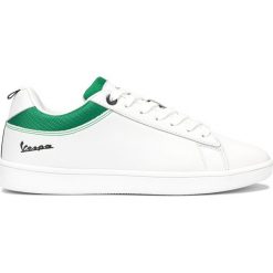 Vespa Festival Tenisówki Zielony Biały. Zielone trampki męskie Vespa, bez wzorów, ze skóry, bez zapięcia. Za 373,95 zł.