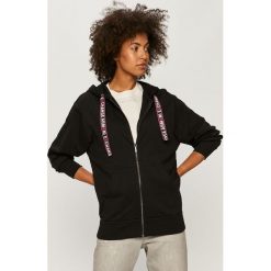 Armani Exchange - Bluza. Czarne bluzy damskie Armani Exchange, s, bez wzorów, z elastanu, bez rękawów, z kapturem. W wyprzedaży za 549,90 zł.
