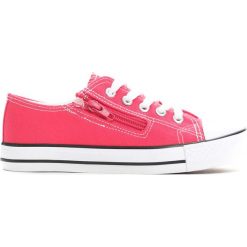Różowe Trampki Made Off. Czerwone buty sportowe dziewczęce marki Born2be, na lato, z materiału, na zamek. Za 24,99 zł.