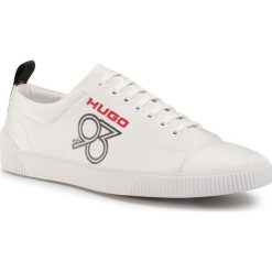 Sneakersy HUGO - Zero 50428614 White 100. Białe sneakersy męskie HUGO, na co dzień, bez wzorów, z tworzywa sztucznego, klasyczne, bez zapięcia. Za 479,00 zł.