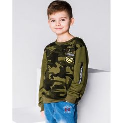 Bluzy chłopięce: BLUZA DZIECIĘCA BEZ KAPTURA KB010 – CIEMNOZIELONA