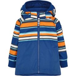 Kurtka funkcyjna "Dirch Stripe" w kolorze niebiesko-pomarańczowym. Pomarańczowe kurtki niemowlęce Racoon, bez wzorów, bez kaptura. W wyprzedaży za 225,95 zł.