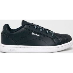 Reebok Classic - Buty dziecięce Royal Complete Cln. Niebieskie trampki chłopięce Reebok Classic, bez wzorów, z gumy, sportowe, z okrągłym noskiem, na sznurówki. W wyprzedaży za 129,90 zł.