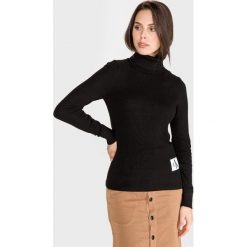 Calvin Klein Sweter Czarny. Czarne bluzy damskie Calvin Klein, s, bez wzorów, z bawełny, bez rękawów, bez kaptura. Za 486,95 zł.