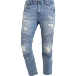 YOURTURN Jeansy Slim Fit blue denim. Niebieskie rurki męskie marki YOURTURN. W wyprzedaży za 152,10 zł.