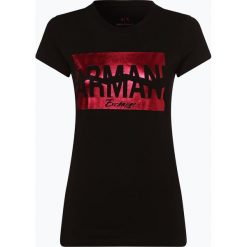 Armani Exchange - T-shirt damski, czarny. Czarne t-shirty damskie Armani Exchange, m, bez wzorów, bez kołnierzyka. Za 199,95 zł.