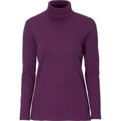 Cellbes Bawełniana bluzka z golfem w prążek. śliwkowy female fioletowy 46/48. Fioletowe bluzki damskie Cellbes, bez wzorów, z bawełny, z długim rękawem. Za 99,00 zł.