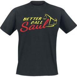 Better Call Saul Logo T-Shirt czarny. Czarne t-shirty męskie z nadrukiem Better Call Saul, m, z okrągłym kołnierzem. Za 74,90 zł.