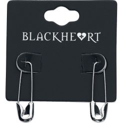 Kolczyki damskie: Blackheart Safety Pin Kolczyki srebrny
