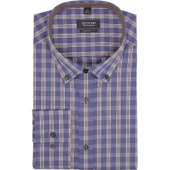 Koszula bexley 2153 długi rękaw custom fit niebieski. Niebieskie koszule męskie Recman, m, bez wzorów, bez kołnierzyka, z długim rękawem. Za 99,99 zł.