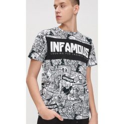 Koszulka all over water print - Biały. Białe koszulki męskie Cropp, s, bez wzorów, bez kołnierzyka, bez rękawów. Za 49,99 zł.