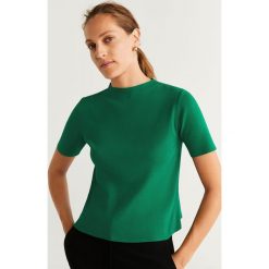 Mango - Sweter Twiggy. Zielone swetry damskie Mango, s, bez wzorów, z wiskozy, bez rękawów, bez kaptura. Za 119,90 zł.