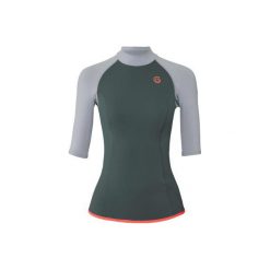 Top termiczny krótki rękaw do snorkelingu 100 z neoprenu damski. Zielone topy damskie SUBEA, xs, bez wzorów, z elastanu, bez kołnierzyka. Za 44,99 zł.