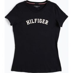 Tommy Hilfiger - T-shirt damski, niebieski. Niebieskie t-shirty damskie TOMMY HILFIGER, s, bez wzorów, z bawełny, bez kołnierzyka. Za 139,95 zł.