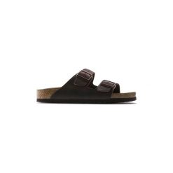 Klapki Birkenstock ARIZONA SFB OILED LEATHER. Pomarańczowe kapcie męskie Birkenstock, bez wzorów. Za 360,34 zł.