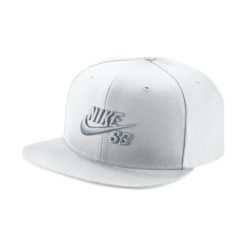 Czapki męskie: Nike Czapka z daszkiem męska SB Icon Pro biała (628683-100)